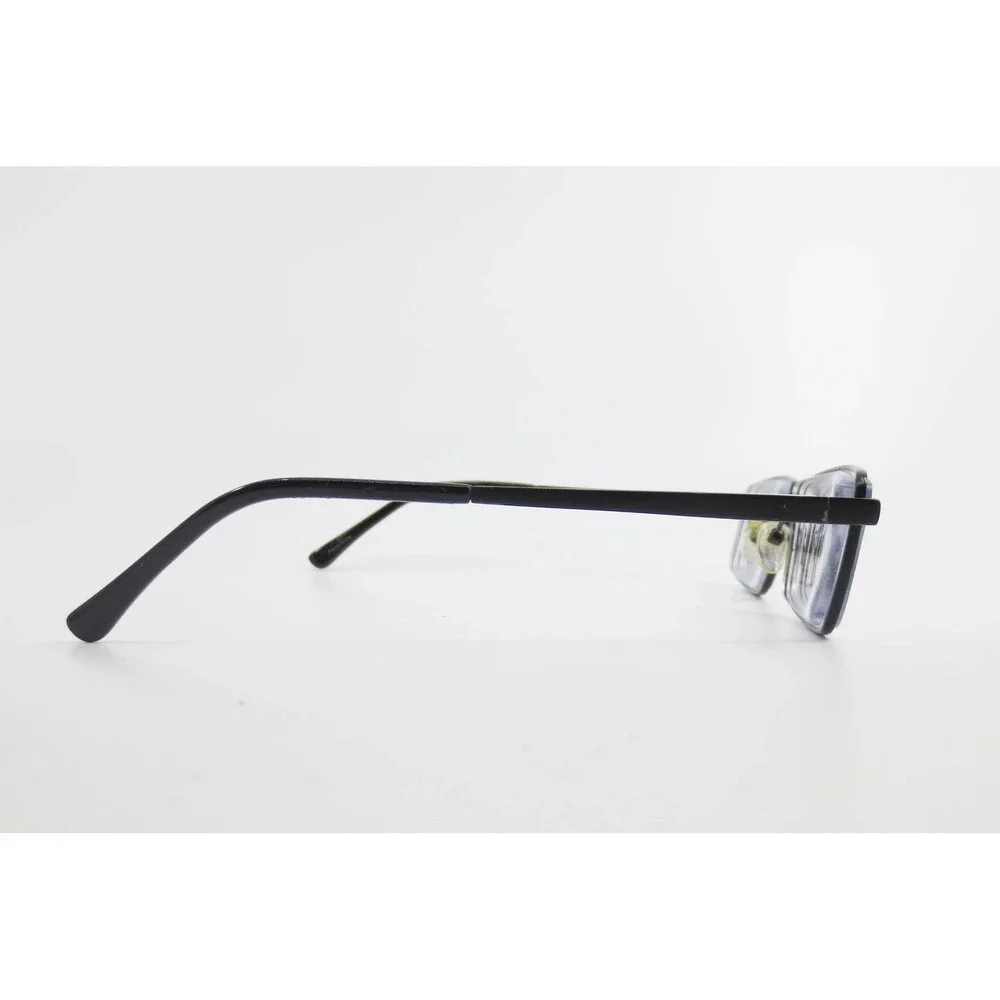 MM 5105 BK Rectangular Black Metal Eyeglass Frames 52-17-140 Full Rim Glasses